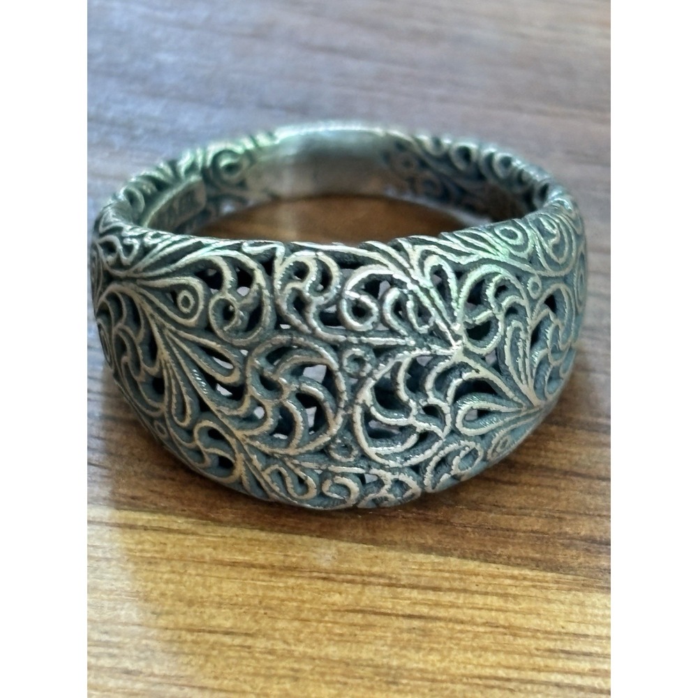 Sterling Silver Or Paz Open Work Lace Band Ring-Size 9